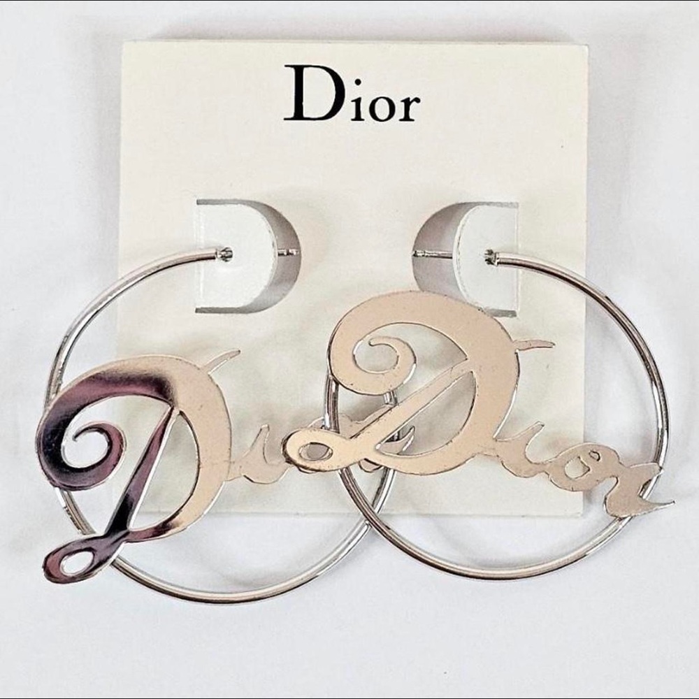 Dior logo hoops !! Super rare